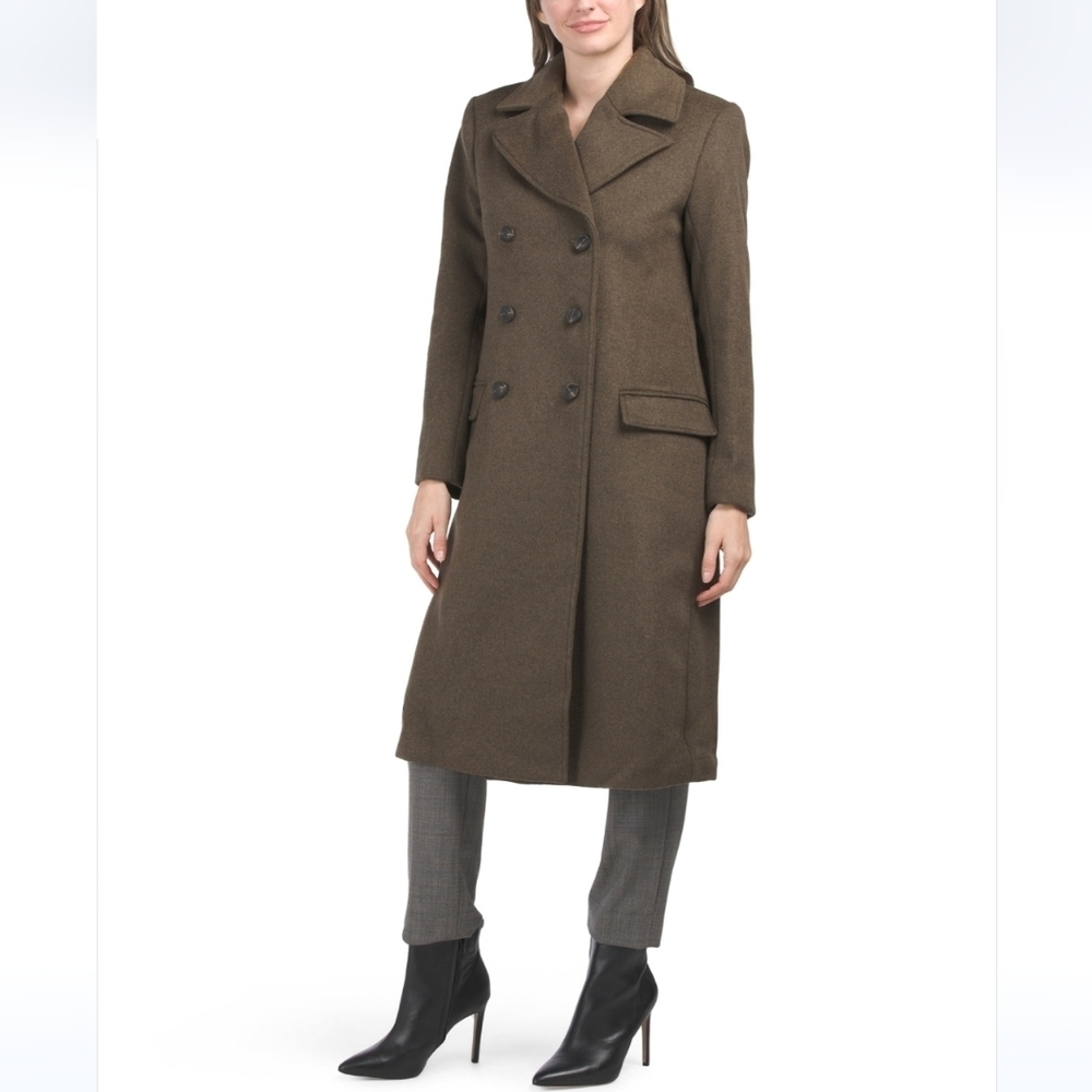 Rachel Zoe Wool Blend Double Breasted Coat
